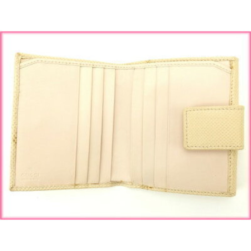 Gucci Wallet Beige Pink Python Leather - image 5